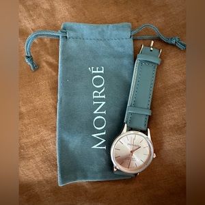 Monroe rose quartz watch
